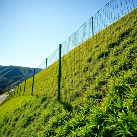 Montaż siatki ogrodzeniowej na pochyłym terenie