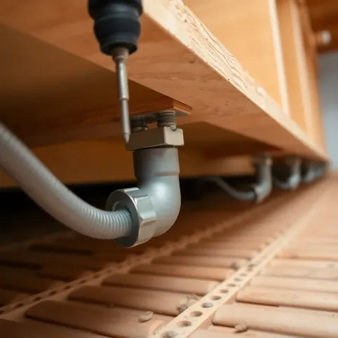 Montaż stelaża na ogrzewaniu podłogowym