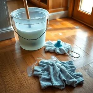 Mycie drewnianej podłogi