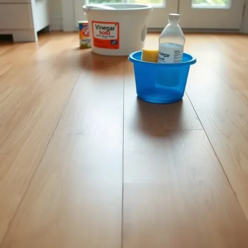 Mycie podłogi octem i sodą