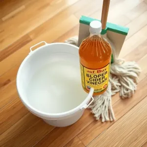 Mycie podłogi octem jabłkowym