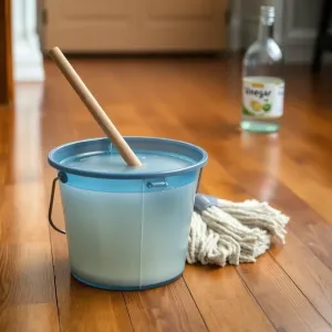 Mycie podłogi wodą z octem