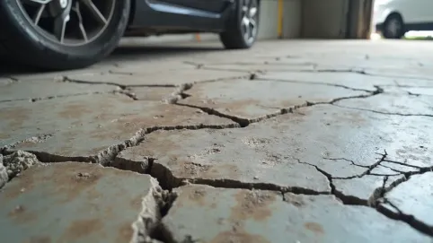 Naprawa posadzki betonowej w garażu