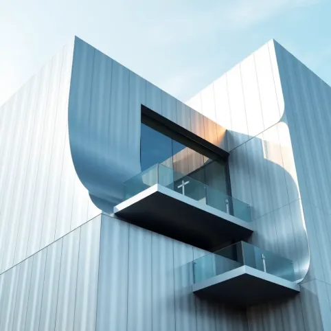 Nowoczesną elewacja z blachy