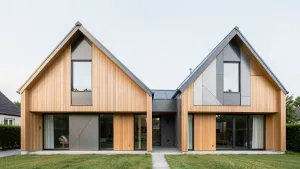 nowoczesne elewacje domów z dachem dwuspadowym