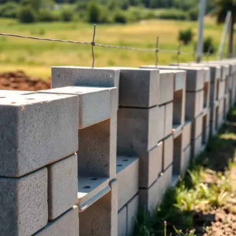Ogrodzenie z bloczków zalewowych