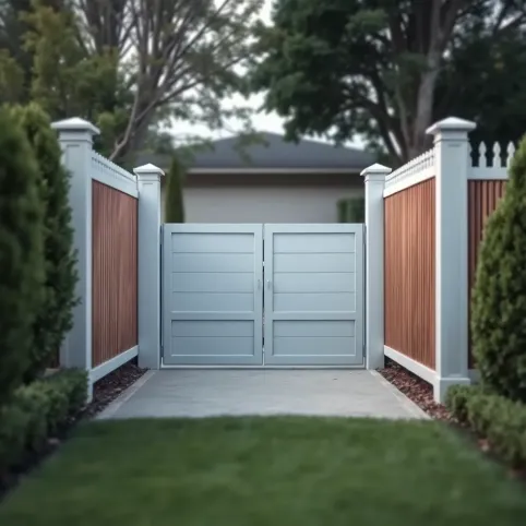 Ogrodzenie z cofnięta brama