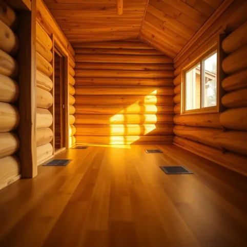 Ogrzewanie podłogowe w domu z bala