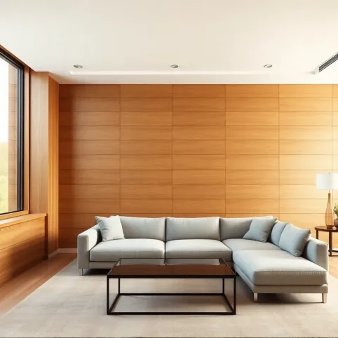 Panele drewniane na ścianę w salonie
