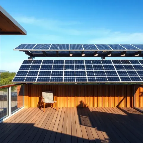 Panele fotowoltaiczne jako zadaszenie tarasu