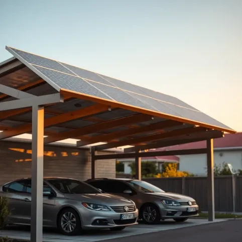 Panele fotowoltaiczne jako zadaszenie wiaty