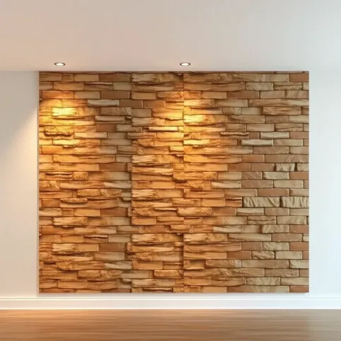 Panele ścienne 3D samoprzylepne Cegła Kamień C15