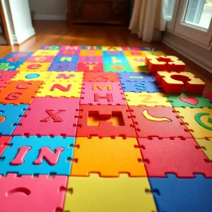 Piankowe puzzle na podłogę dla dzieci