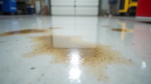 Plamy na posadzce żywicznej