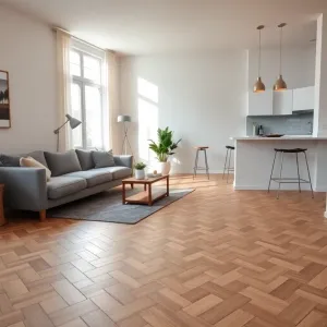 Podłoga do salonu z aneksem