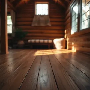 Podłoga drewniana w domku letniskowym