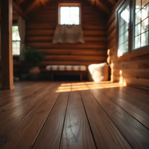 Podłoga drewniana w domku letniskowym