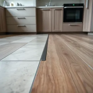 Połączenie płytek i paneli w kuchni