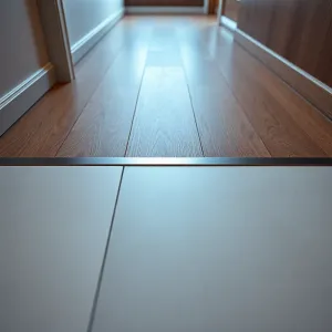 Połączenie płytek z panelami w drzwiach