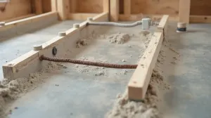 Poziomowanie legarów na betonie