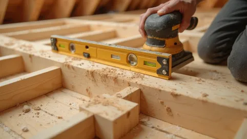 Poziomowanie legarów pod OSB