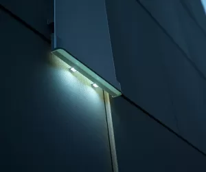 Profil led do elewacji z siatką