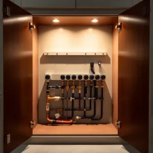 Rozdzielacz DO PODŁOGÓWKI 10 sekcji z szafką