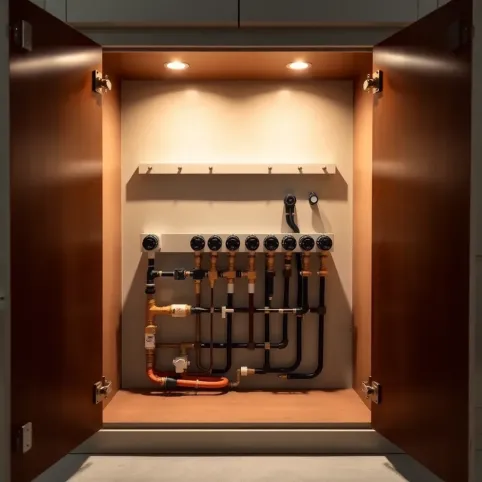 Rozdzielacz DO PODŁOGÓWKI 10 sekcji z szafką