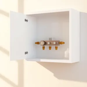 Rozdzielacz do podłogówki 3 sekcje z szafka