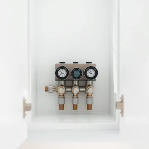 Rozdzielacz do podłogówki 4 sekcje z szafką