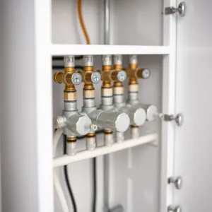 Rozdzielacz do podłogówki 7 sekcji z szafką