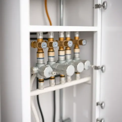 Rozdzielacz do podłogówki 7 sekcji z szafką