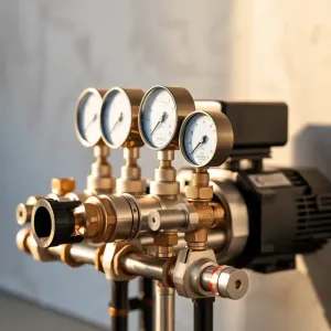 Rozdzielacz do podłogówki z pompą 7 sekcji