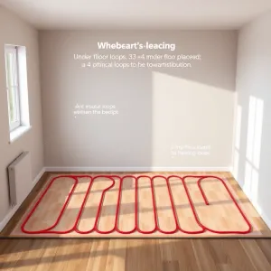 Salon 30 m2 ile pętli podłogówki