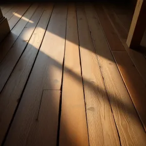 Skrzypiącą podłoga drewniana na legarach