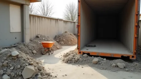 Skucie posadzki 35M2 i wywiezienie do kontenera