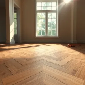 Sposób układanie paneli winylowych w jodełkę