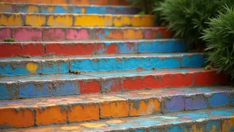 Tynk mozaikowy na schody zewnętrzne