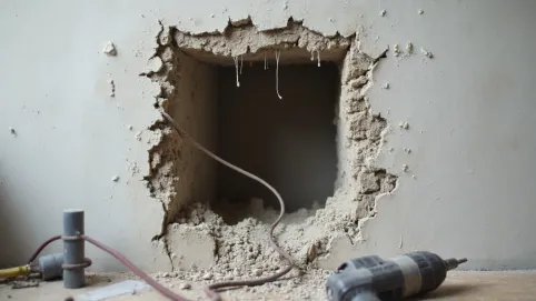 Wiercenie dużych otworów w ścianie