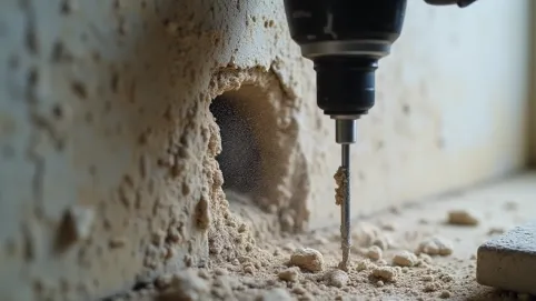 Wiercenie w ścianie nośnej w bloku