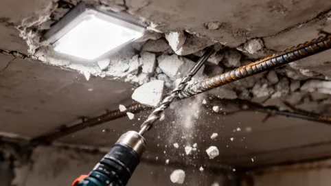 Wiercenie w suficie żelbetowym