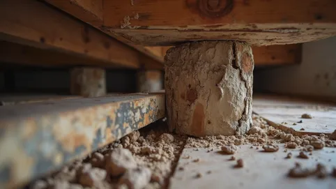 Wymiana legarów w starym domu