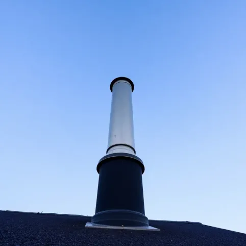 Wysokość komina gazowego ponad dach