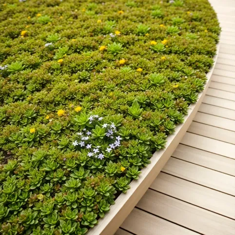 Zielony dach na tarasie