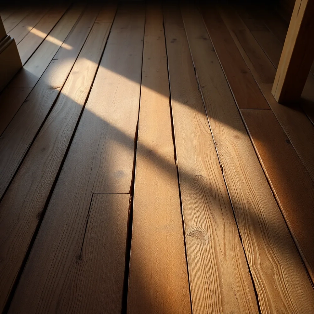 Skrzypiącą podłoga drewniana na legarach