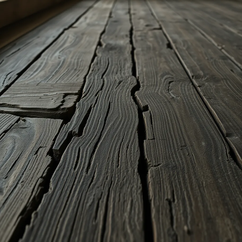 Skrzypiącą podłoga z desek