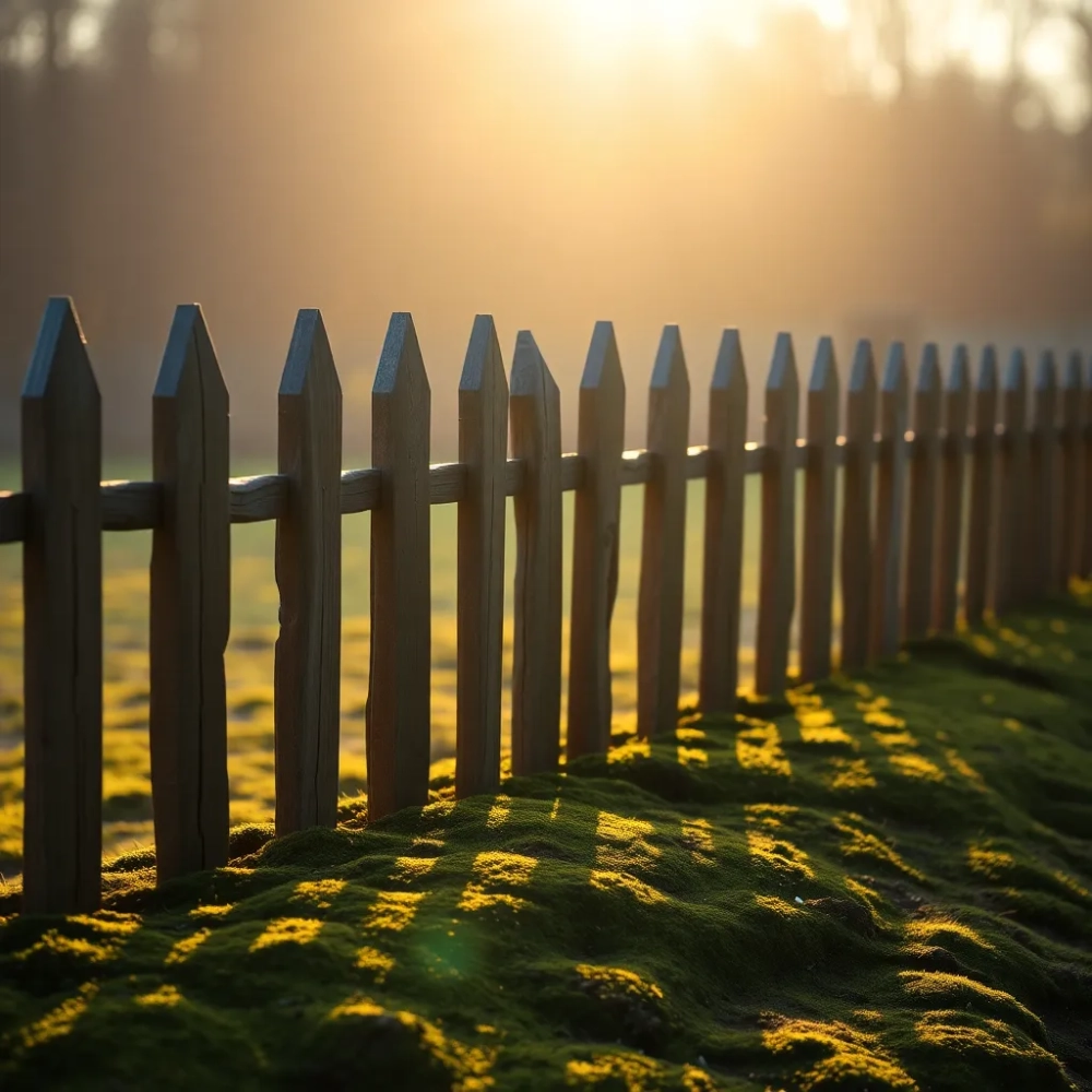 Średniowieczne ogrodzenie z pali zaostrzonych u góry