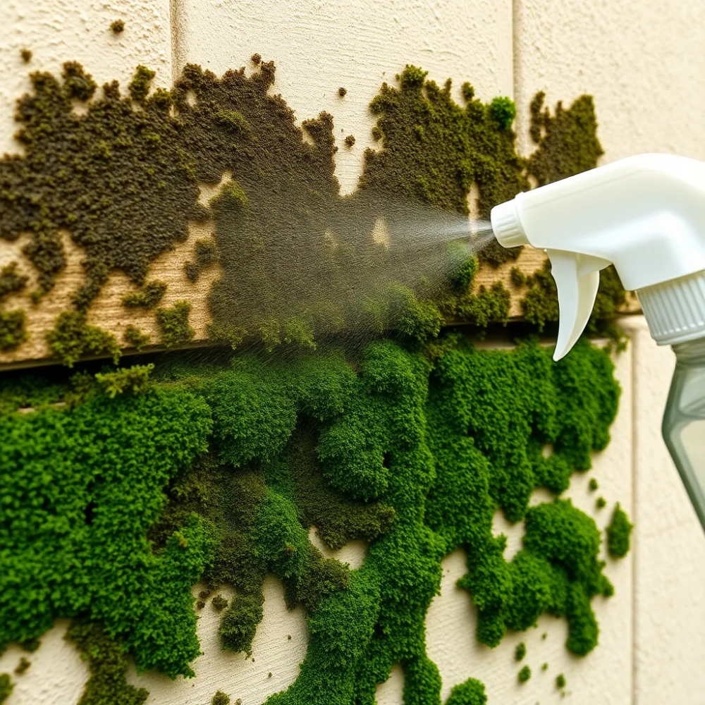 Środek na mech na elewacji