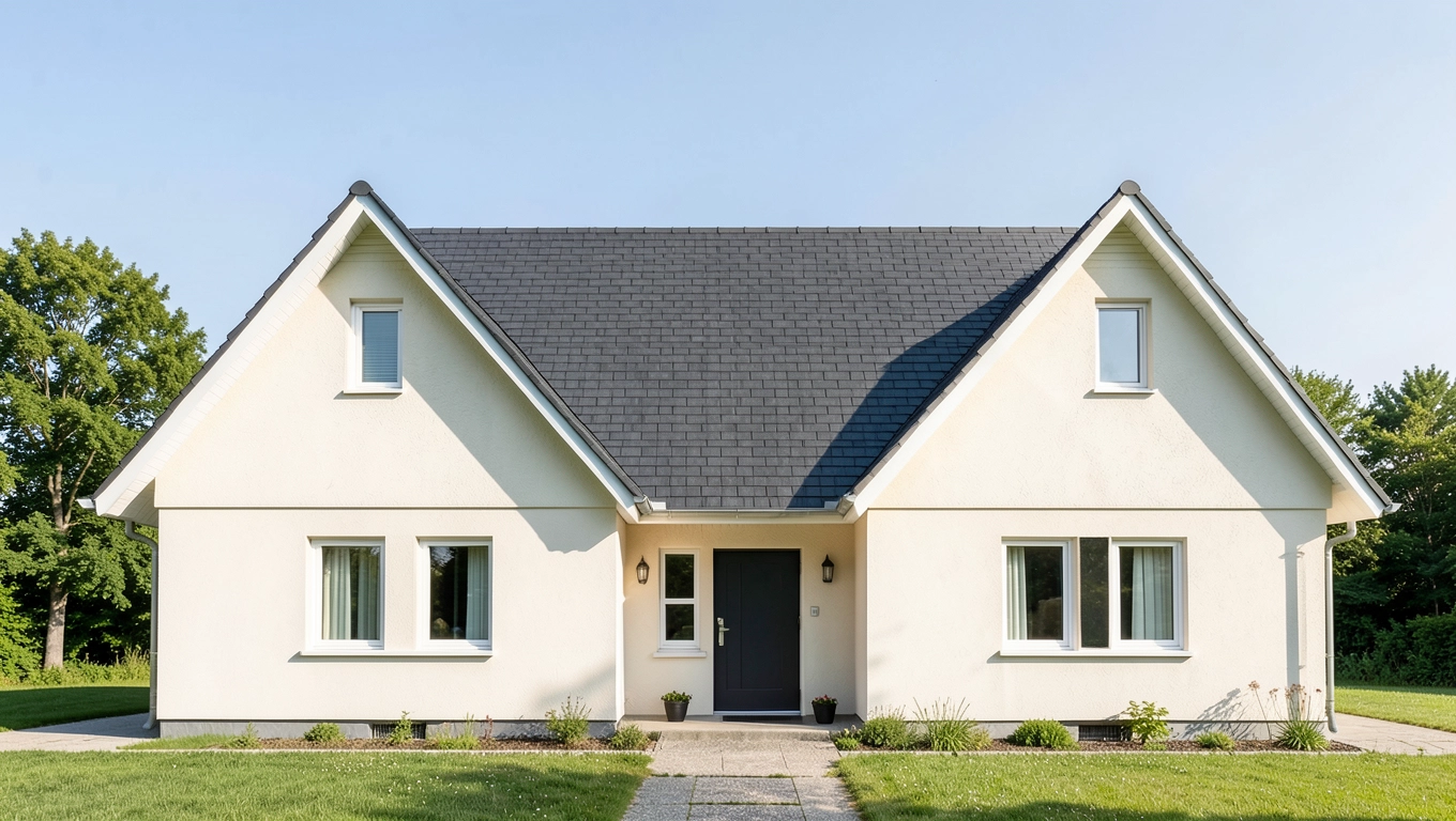 Suma powierzchni dla całego dachu dwuspadowego