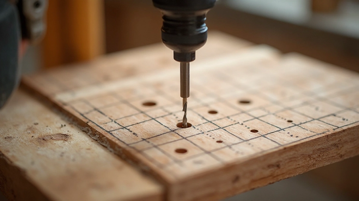 Szablon do wiercenia otworów w płytach meblowych